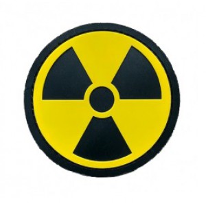 Шеврон Радиация 50 мм ПВХ желтый круг